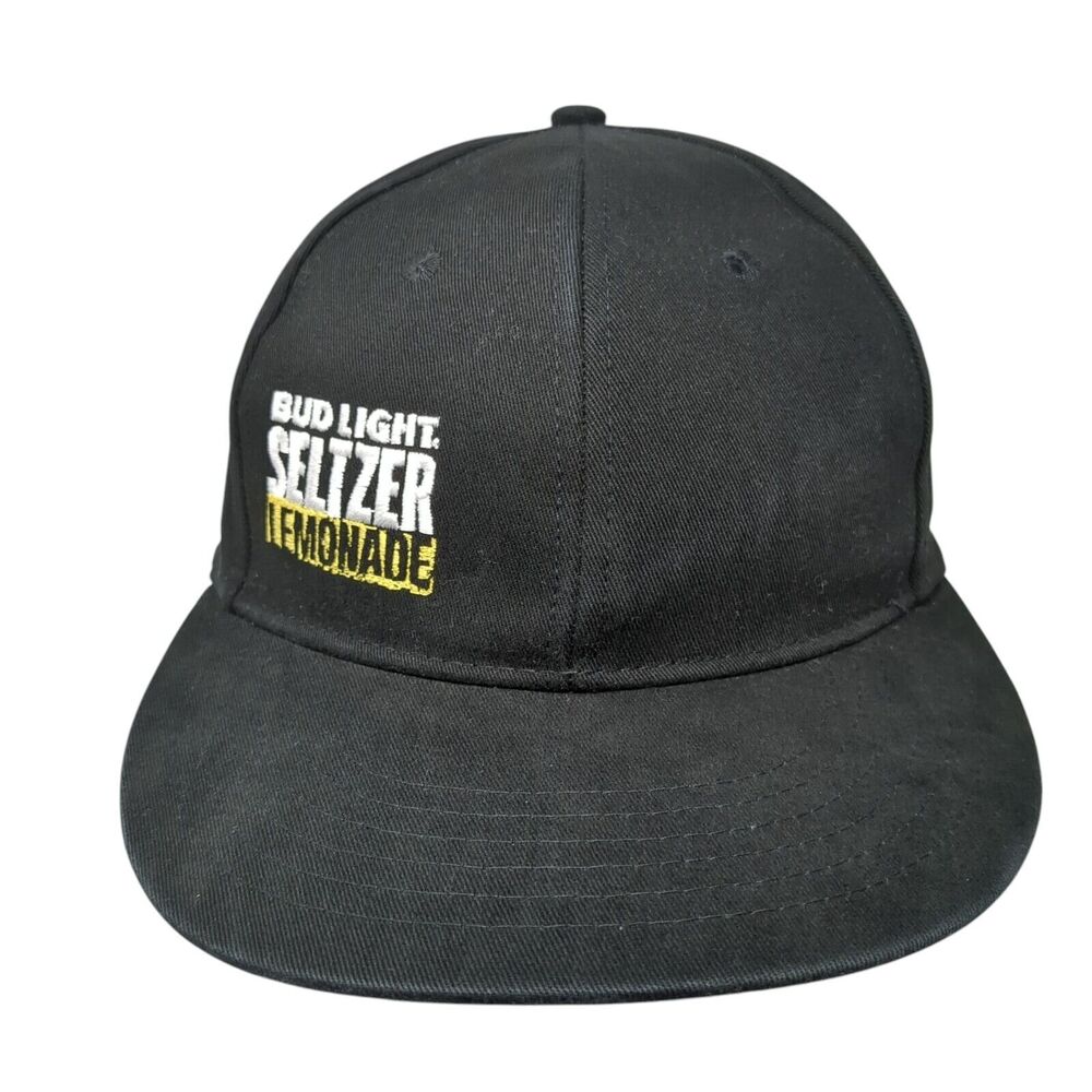 Bud Light Seltzer Lemonade Snapback Hat Black OS Adjustable Quake City Caps
